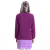 Chiffon Muslim Splicing Short Dress Long Sleeve All-match  purple - Mega Save Wholesale & Retail - 3