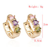 18K Gold Galvanized Zircon Earrings - Mega Save Wholesale & Retail - 5