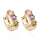18K Gold Galvanized Zircon Earrings - Mega Save Wholesale & Retail - 1