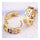 18K Gold Galvanized Zircon Earrings - Mega Save Wholesale & Retail - 3
