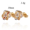 18K Gold Galvanized Austrian Zircon Ear Studs - Mega Save Wholesale & Retail - 3