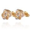 18K Gold Galvanized Austrian Zircon Ear Studs - Mega Save Wholesale & Retail - 1