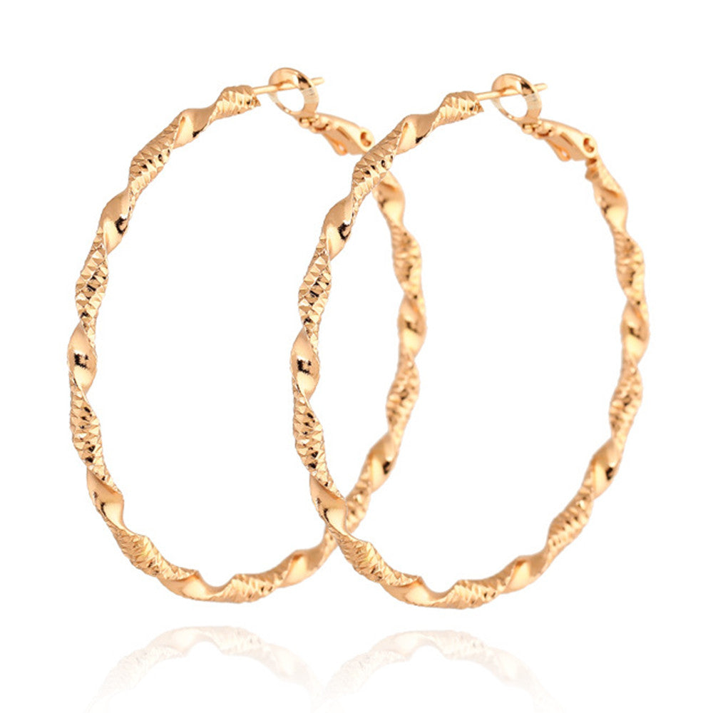 18K Gold Platinum Galvanized Earrings   yellow - Mega Save Wholesale & Retail - 1