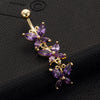 Butterfly Shape Navel Ring    gold plated purple zircon - Mega Save Wholesale & Retail - 2
