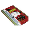 Christmas Series Ground Floor Foot Door Mat Carpet dark red snowman - Mega Save Wholesale & Retail - 1