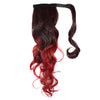 Colorful Gradient Ramp Mgic Tape Wig Horsetail     MST black to wine red