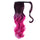 Colorful Gradient Ramp Mgic Tape Wig Horsetail     MST black to rose red