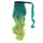 Colorful Gradient Ramp Mgic Tape Wig Horsetail     MSTpeacock green to mint yellow