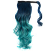 Colorful Gradient Ramp Mgic Tape Wig Horsetail     MST peacock green gradient ramp