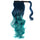 Colorful Gradient Ramp Mgic Tape Wig Horsetail     MST peacock green gradient ramp