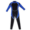 M014 M015 M016 Child One-piece Diving Suit 2.5mm Surfing Wetsuit   black blue   2 - Mega Save Wholesale & Retail - 1