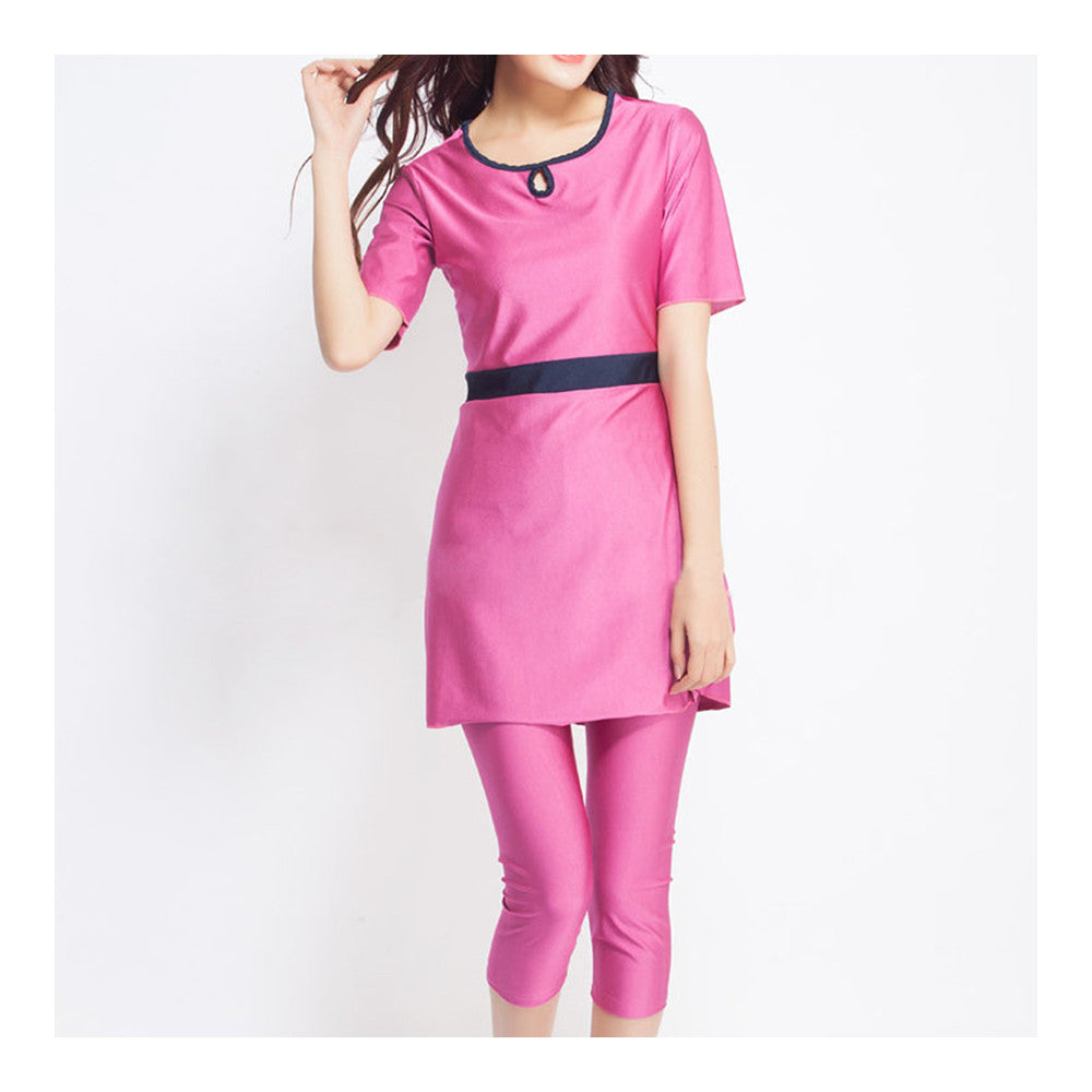 Musilim Swimwear Swimsuit Burqini hw10e   rose red   XS - Mega Save Wholesale & Retail - 1