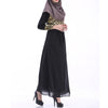 Muslim Long Dress Chiffon Vintage Sunday Clothes   black - Mega Save Wholesale & Retail - 1