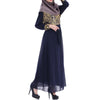 Muslim Long Dress Chiffon Vintage Sunday Clothes   navy - Mega Save Wholesale & Retail - 1