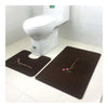 Embroidery Toilet Seat 2pcs Set Foot Mat Carpet flower - Mega Save Wholesale & Retail - 1