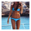 European Swimwear Swimsuit Triangle Bikini  dark blue  S - Mega Save Wholesale & Retail - 1