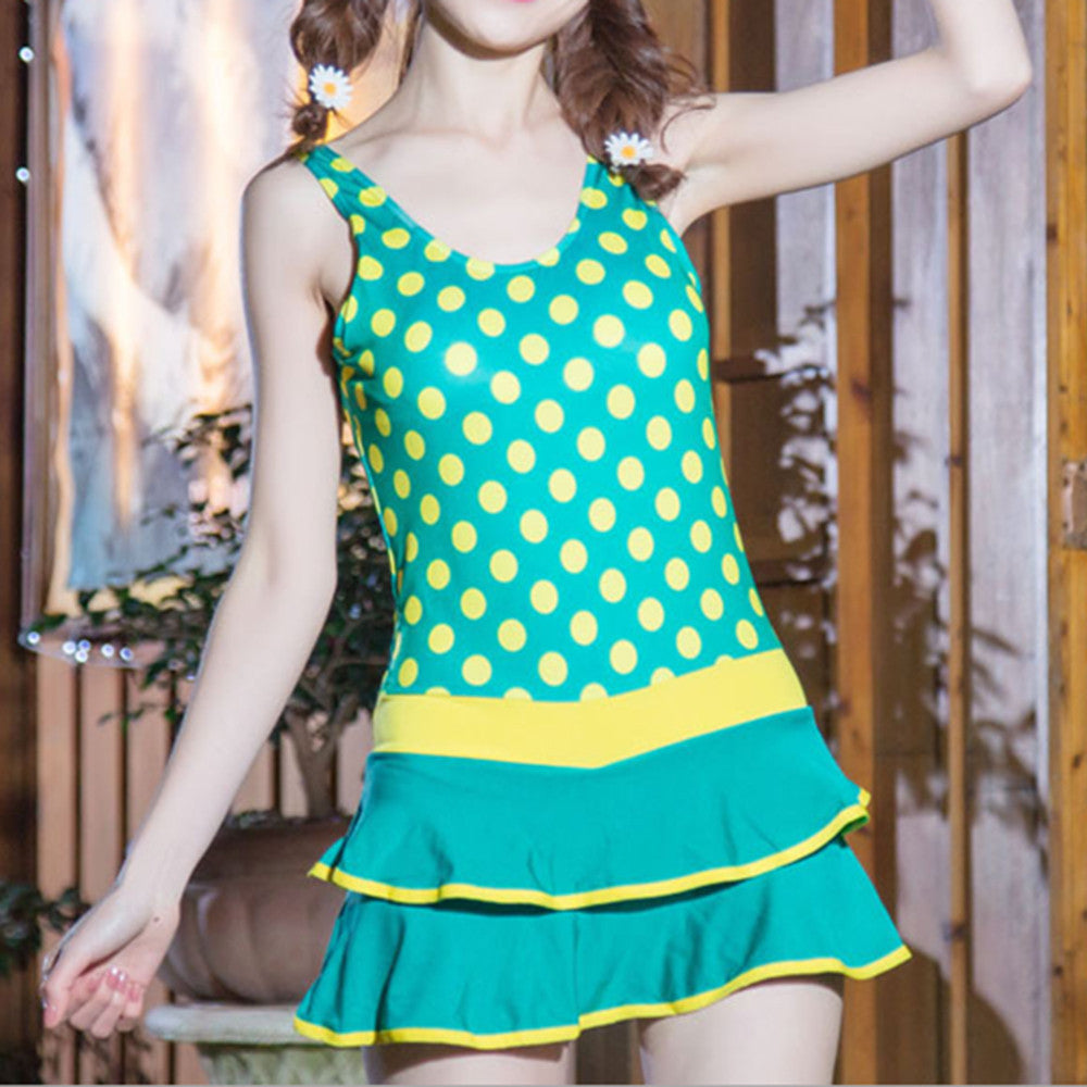 Women Conservative Swimsuit Swimwear Bathing Suit   dark green - Mega Save Wholesale & Retail