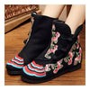 Vintage Beijing Cloth Shoes Embroidered Boots black - Mega Save Wholesale & Retail - 2