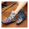 Vintage Beijing Cloth Shoes Embroidered Boots grey - Mega Save Wholesale & Retail - 2
