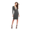 Women Sexy Lace Up Long Sleeve Bandage Club Bodycon Party Cocktail Pencil Dress Deep grey - Mega Save Wholesale & Retail - 2