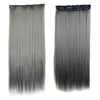 Granny Grey Hair Extension Invisible Five Cards    dark granny grey straight