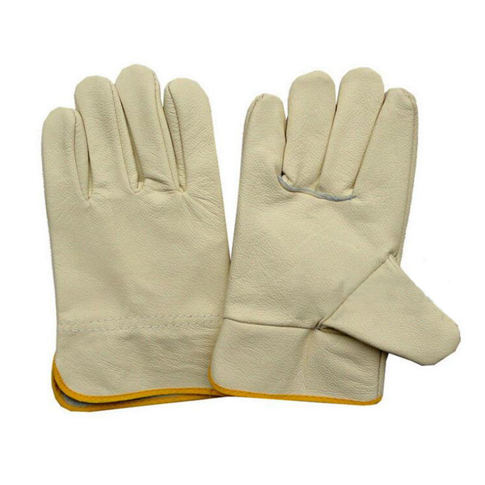one psc Mig Welding WELDERS Work Soft Cowhide Leather Plus Gloves 25cm Dark Color - Mega Save Wholesale & Retail