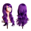 27.5" 70cm Long Wavy Curly Cosplay Fashion Mermaid Fantasy Wig heat resistant   dark purple - Mega Save Wholesale & Retail
