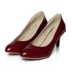 Knurling PU Low-cut Thin Shoes Plus Size  red - Mega Save Wholesale & Retail - 1