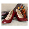 Knurling PU Low-cut Thin Shoes Plus Size  red - Mega Save Wholesale & Retail - 2