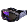 XA-031 Water-print Sports Glasses Anti-frog Ski Goggies    black silver - Mega Save Wholesale & Retail - 1