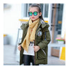 Winter Long Boy Girl Down Coat Children Garments   army green   110cm - Mega Save Wholesale & Retail - 1