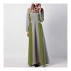 Muslim Women Garments Dress Splicing   green   M
