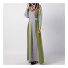 Muslim Women Garments Dress Splicing   green   M
