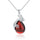 CYW S925 Silver Micro Pave DIY handmade jewelry necklace purse red corundum garnet pendant pendant