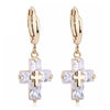 18K Gold Galvanized Zircon Earrings - Mega Save Wholesale & Retail - 1