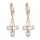 18K Gold Galvanized Zircon Earrings - Mega Save Wholesale & Retail - 1