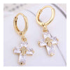 18K Gold Galvanized Zircon Earrings - Mega Save Wholesale & Retail - 2