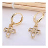 18K Gold Galvanized Zircon Earrings - Mega Save Wholesale & Retail - 3