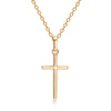 Cross Pendant Chic Golden Silver Color   golden - Mega Save Wholesale & Retail - 1