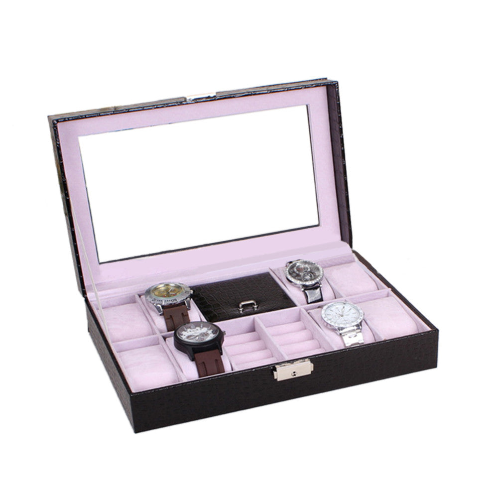 PU Accesorry Watch Box Multifunctional Watch Storage Box - Mega Save Wholesale & Retail