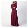 Dress Muslim Women Garments Middle East   wine red   M - Mega Save Wholesale & Retail - 2