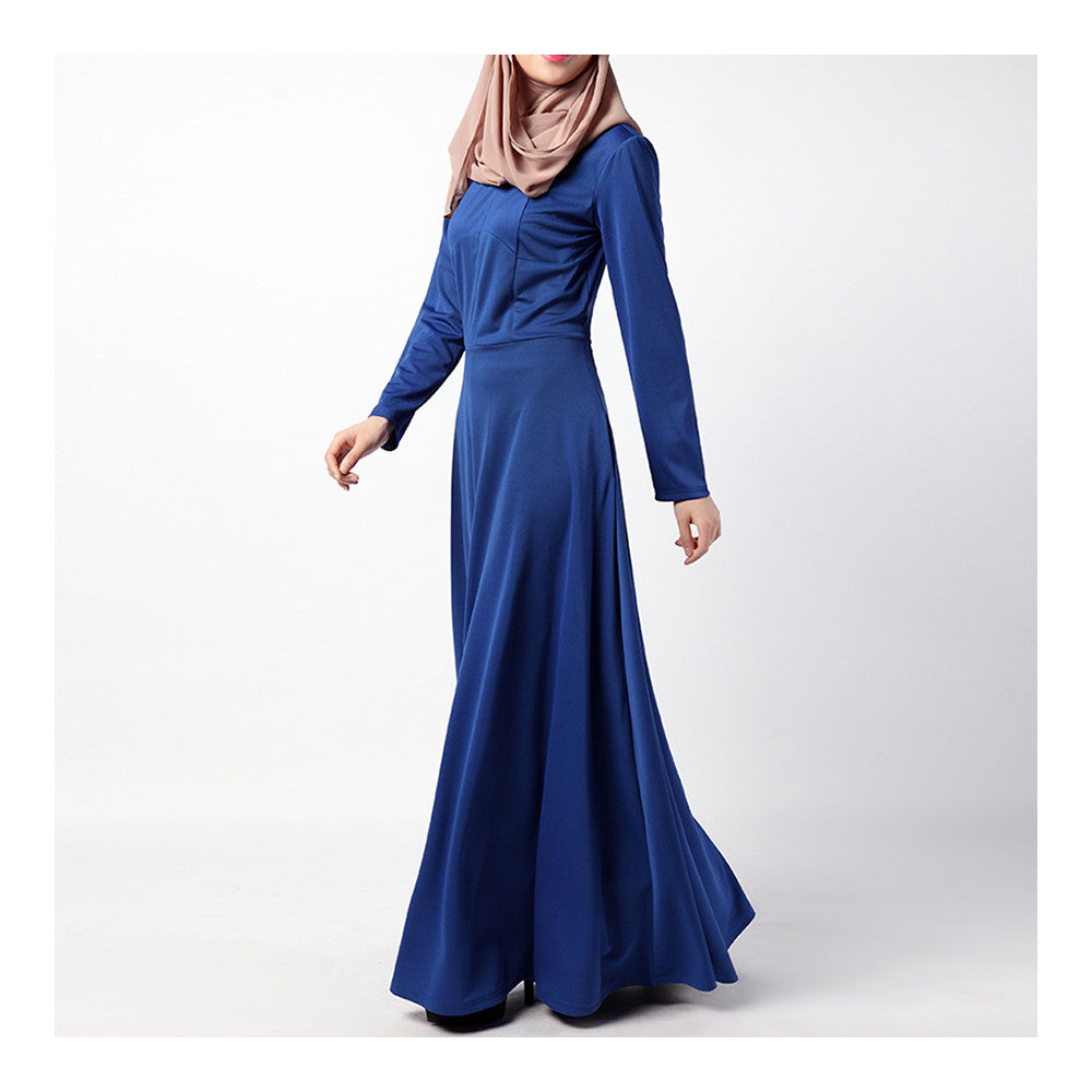 Dress Muslim Women Garments Middle East   dark blue    M