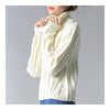 Solid Color High Collar Knitwear Sweater  white   S - Mega Save Wholesale & Retail - 2