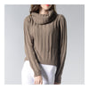 Solid Color High Collar Knitwear Sweater  grey   S - Mega Save Wholesale & Retail - 1