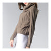 Solid Color High Collar Knitwear Sweater  grey   S - Mega Save Wholesale & Retail - 2