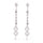 Stylish Fashionable Ear Studs Galvanized Silver Long Chains - Mega Save Wholesale & Retail - 1