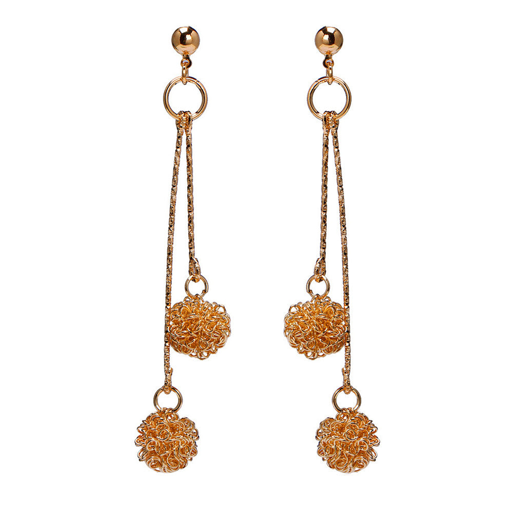 Extraodinary Exaggerated Earrings 18K Gold Galvanized - Mega Save Wholesale & Retail - 1