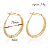 18K Gold Platinum Galvanized Earrings   rose golden - Mega Save Wholesale & Retail - 4
