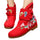 Vintage Beijing Cloth Shoes Embroidered Boots red - Mega Save Wholesale & Retail - 1