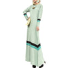 Muslim Motley Floor-length Long Dress   green